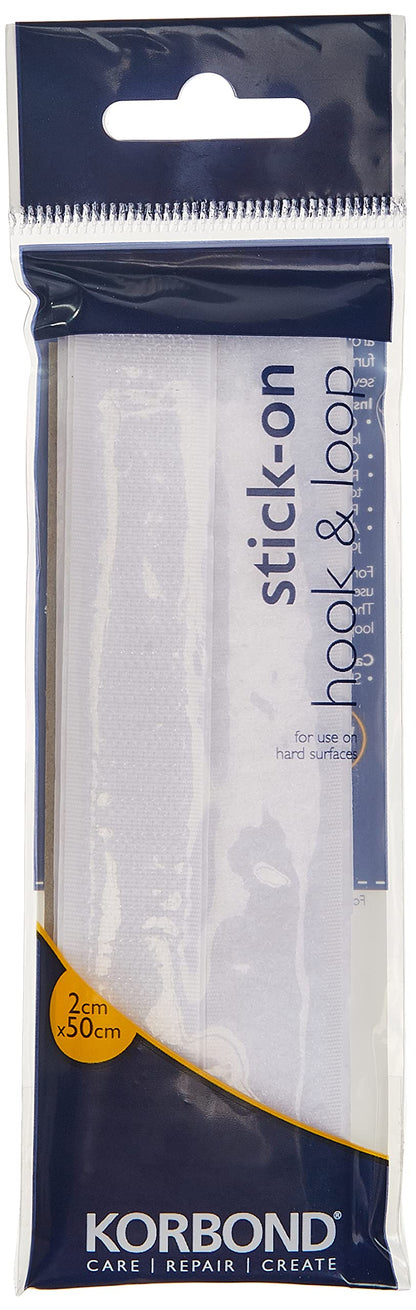 KORBOND Hook & Loop, Black, 2cm x 50cm