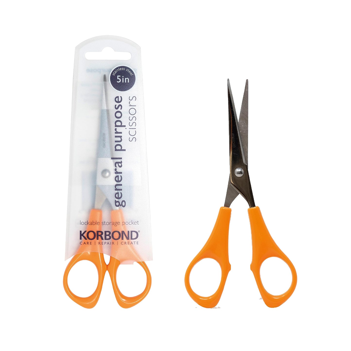 Korbond 110358 Craft 7 Inch – Soft Grip Professional, Household, Fabric, Paper Scissors. Ambidextrous – for Right & Left Handed , Silver