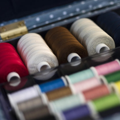 Korbond Sewing Thread - 1000m Polyester Coated Navy Thread – Sewing, Stitching and Quilting
