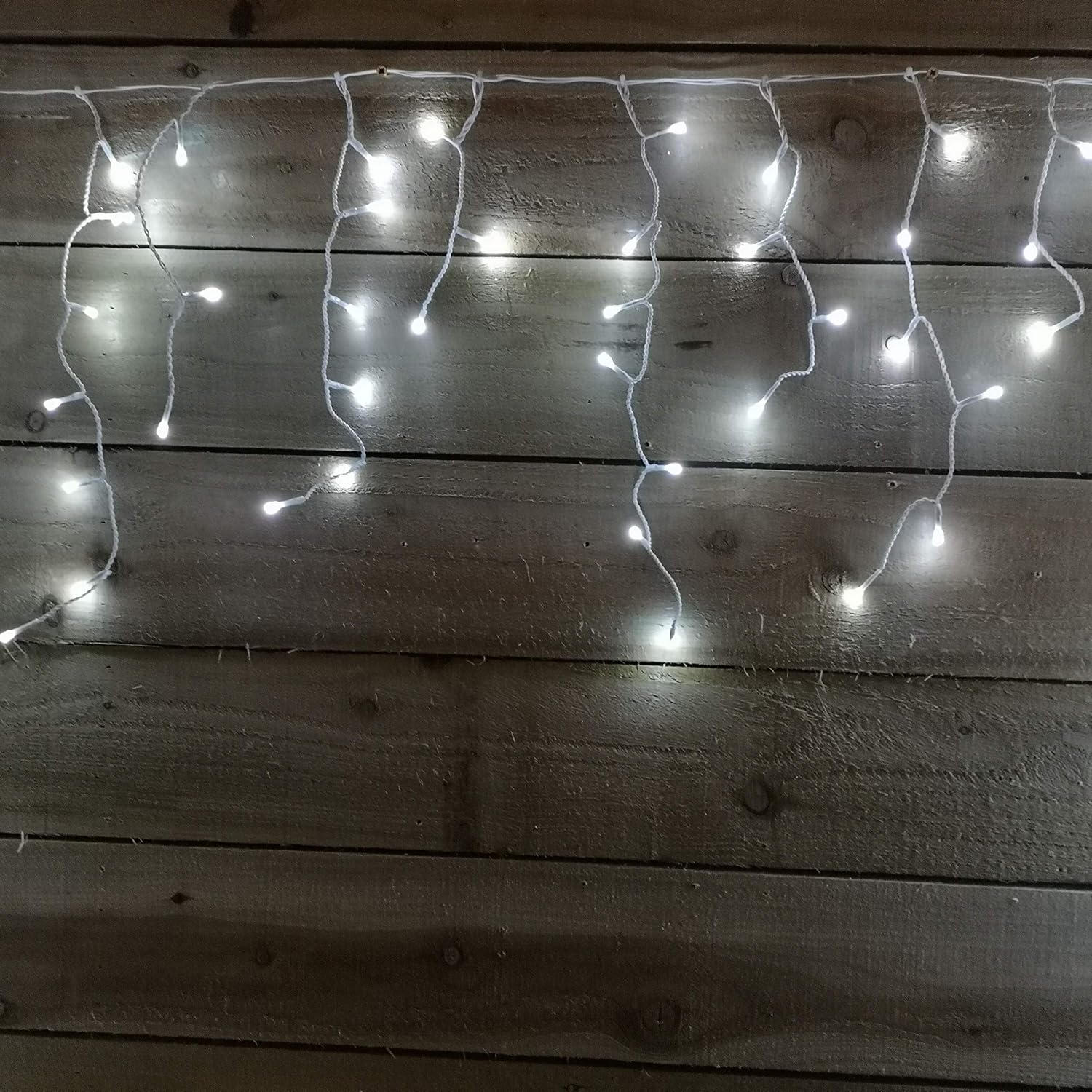 Premier Christmas 300 Frosted Icicle LED Lights - White 6m